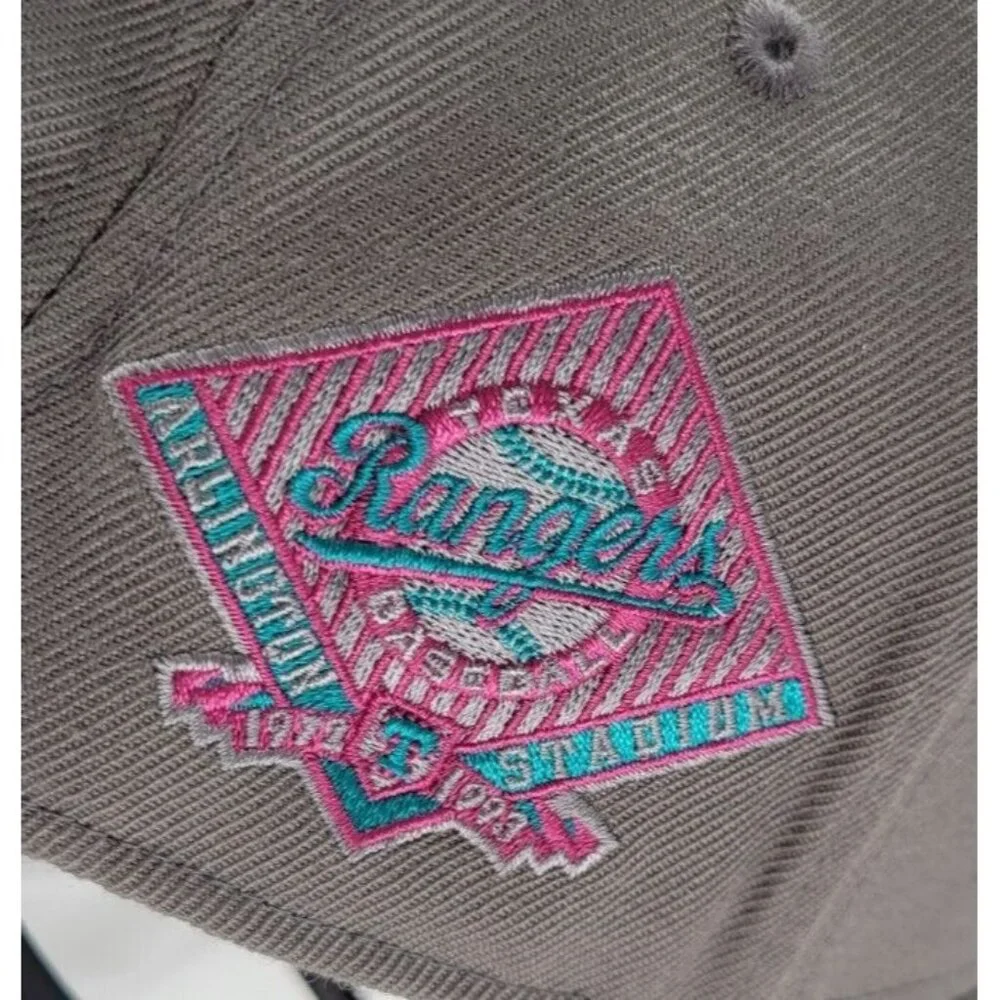 47‎ Brand Texas Rangers MVP One Size Gray,Teal And Magenta Side Patch Snapback